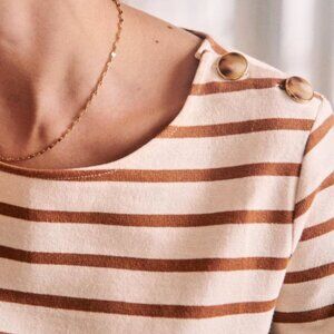 Sezane Colette Marinière [Ecru/ Camel]